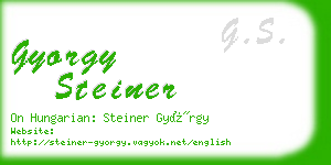 gyorgy steiner business card